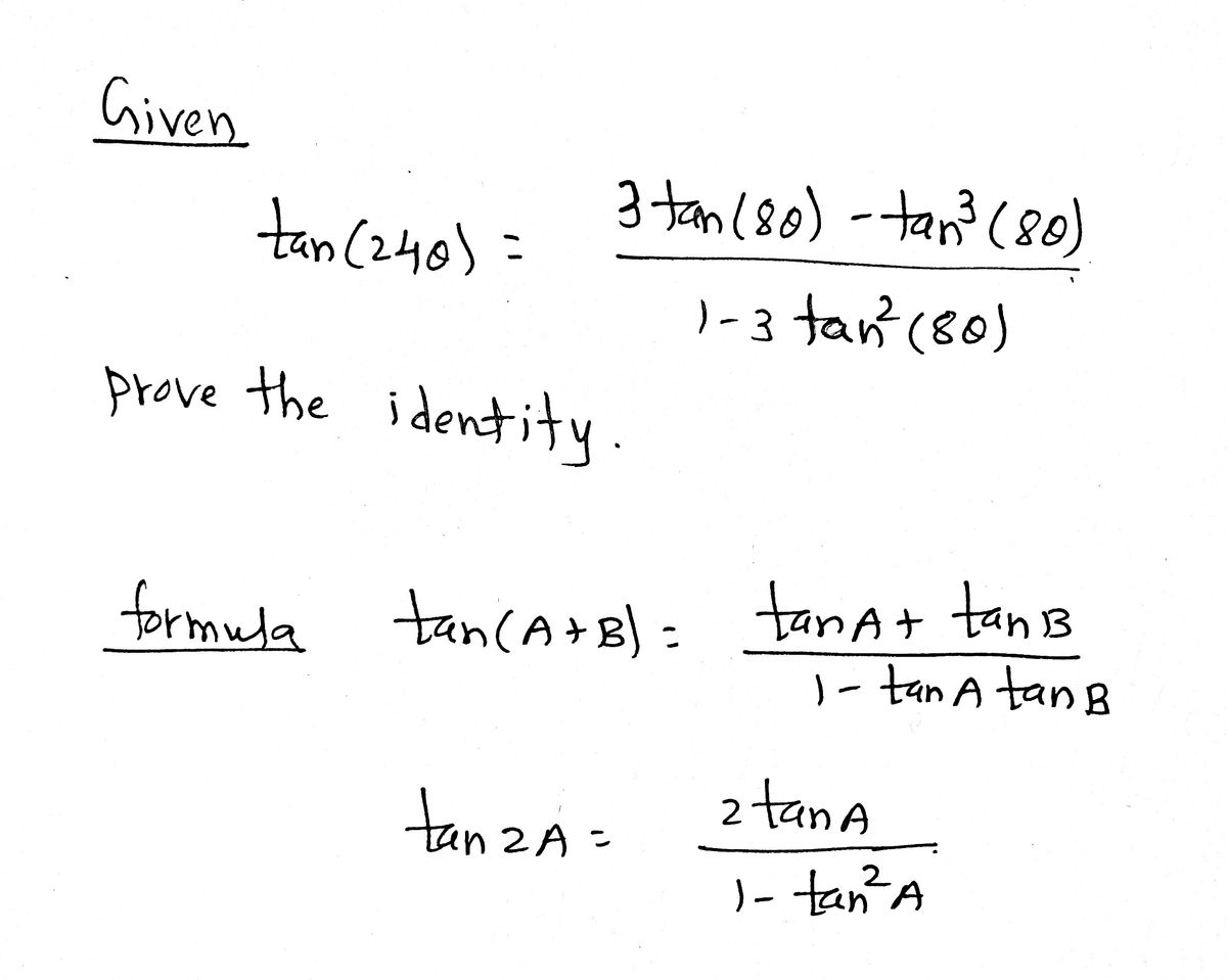 Trigonometry homework question answer, step 1, image 1